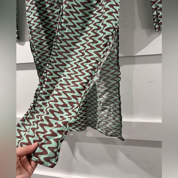 ZARA Women's Lissie Chevron Open Front
Tie Shirt - Picture 5 of 7